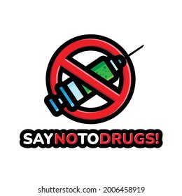 sign design say no to drugs