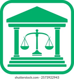The sign directing people to courts