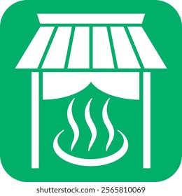 The sign directing you to a hot spring inn
