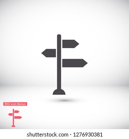 sign directs vector icon