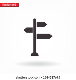 sign directs vector icon . Lorem Ipsum Flat Design