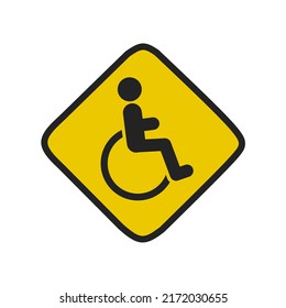sign for disability with trendy design