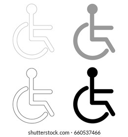 Sign of the disabled  icon .