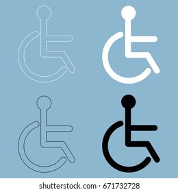 Sign of the disabled icon .