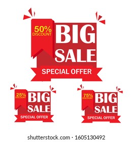a sign to discount something that will be sold
