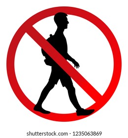 Sign "do not walk"