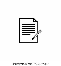 sign documen icon vector consept