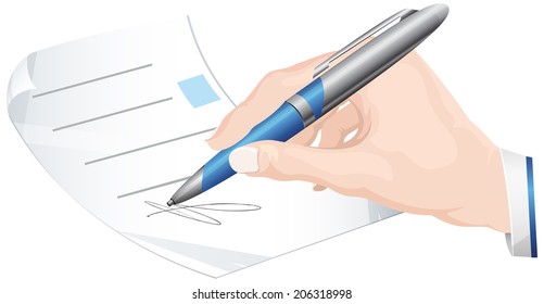 Sign Document - Illustration