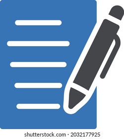 sign document vector glyph colour icon