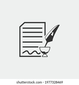 Sign document vector icon illustration sign