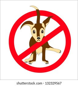  Sign - dog walking is prohibited!