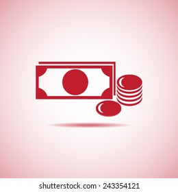 Sign dollar vector icon