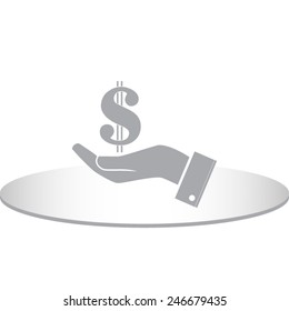 Sign dollar vector icon