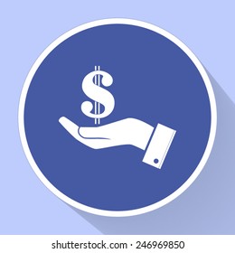 Sign dollar vector icon