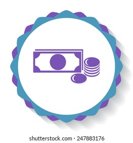 Sign dollar vector icon