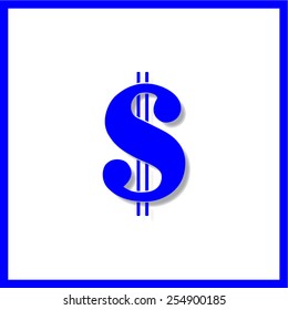Sign dollar vector icon