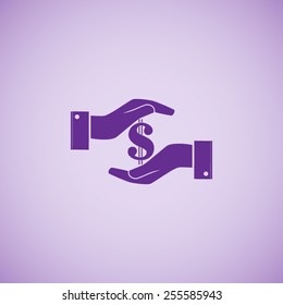 Sign dollar vector icon