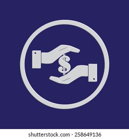 Sign dollar vector icon