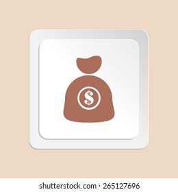 Sign dollar vector icon 