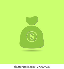 Sign dollar vector icon 