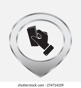 Sign dollar vector icon 