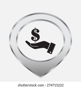 Sign dollar vector icon 