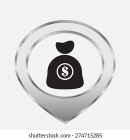 Sign dollar vector icon 