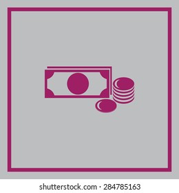 Sign dollar vector icon 