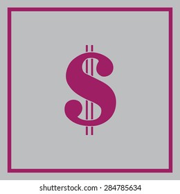 Sign dollar vector icon 