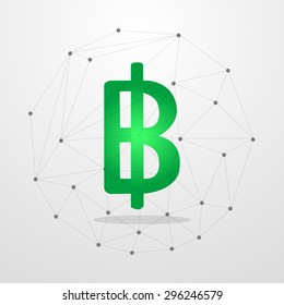 Sign dollar vector icon
