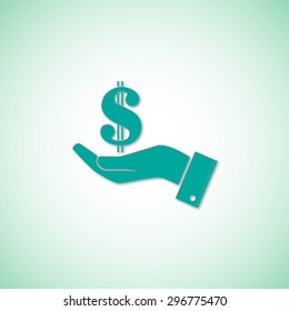 Sign dollar vector icon 