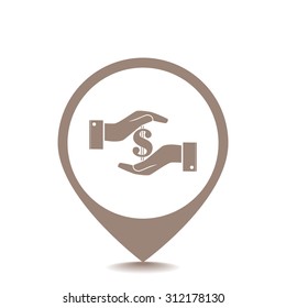 Sign dollar vector icon 