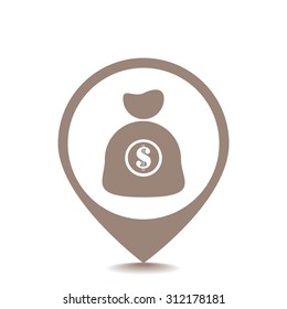 Sign dollar vector icon 