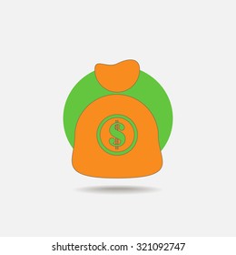 Sign dollar vector icon 