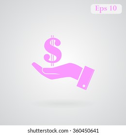 Sign dollar vector icon 