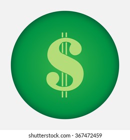 Sign dollar vector icon 
