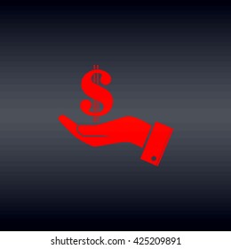 Sign dollar vector icon