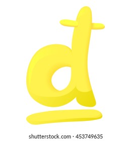 Sign dong icon in cartoon style isolated on white background. Currency symbol