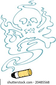 Sign "Don't smoke too much!" -- illustration for posters, cards and any design