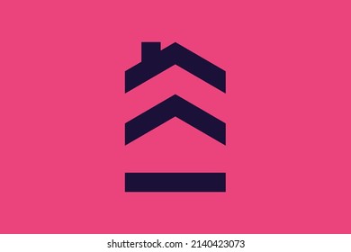 Sign E house logo Design. Letter E home logo design vector. Abstract logo design for real estate company business.