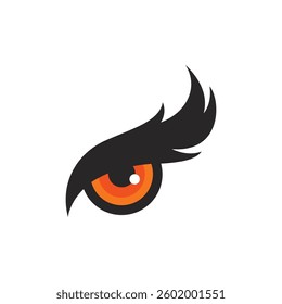 sign of eagle eye logo vector icon illustration design.