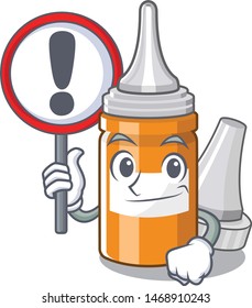 With sign ear drops isolated in the cartoon
