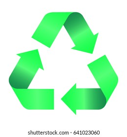 Sign of ecology. Vector abstract illustration. Green icon. Isolated.