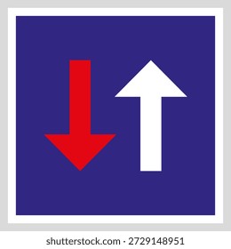 Assine materiais educativos sobre regras de trânsito, infográficos, sistemas de navegação. Sinal de estrada para direita de caminho. EPS 10.