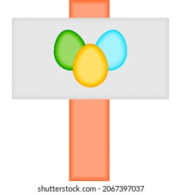 Icono de color del puntero del huevo. Elementos simples de los vectores de color de las festividades religiosas para ui y ux, sitio web o aplicación móvil sobre fondo blanco