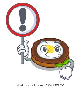 With sign egg scotch cartoons are ready served