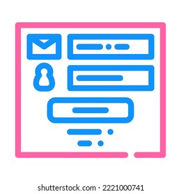 sign up with e-mail color icon vector. sign up with e-mail sign. isolated symbol illustration