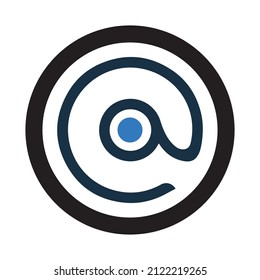 At sign or email sign icon