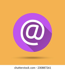 At sign or e-mail icon. Vector illustration