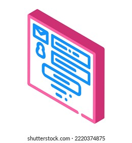 sign up with e-mail isometric icon vector. sign up with e-mail sign. isolated symbol illustration